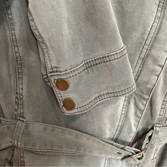 Anthropologie Green Everyday Belted Moto Utility Jacket - Picture 6 of 14